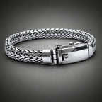 Men’s 999 Pure Silver Foxtail Wheat Chain Bracelet, 9mm