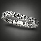 10mm 999 Pure Silver Byzantine Chain Bracelet for Men