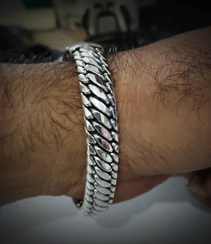 999 Mens silver Bracelet, Custom engraving, Handmade Jewelry