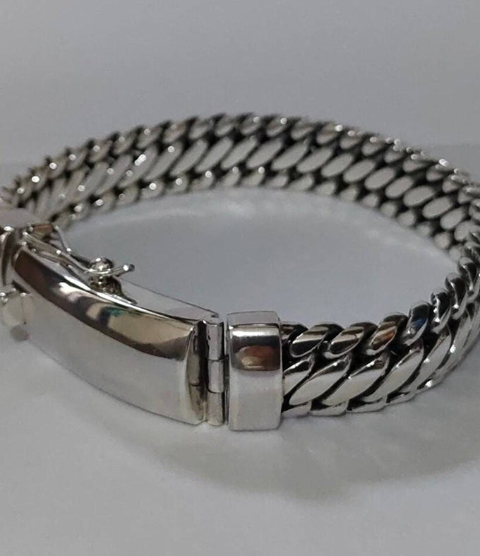 999 Mens silver Bracelet, Custom engraving, Handmade Jewelry