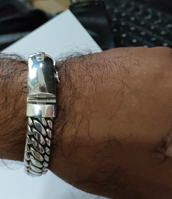 999 Mens silver Bracelet, Custom engraving, Handmade Jewelry