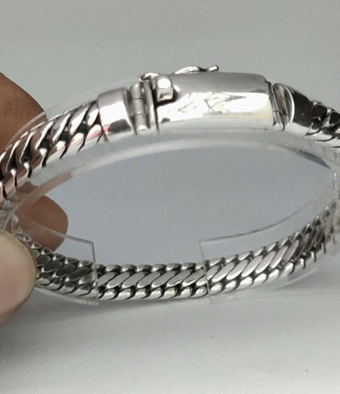 999 silver chain, woven snake bracelet, handmade jewelry, Custom engraving