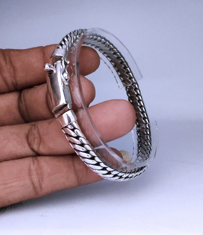 999 silver chain, woven snake bracelet, handmade jewelry, Custom engraving
