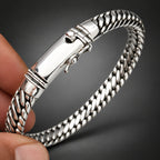 9mm 999 Pure Silver Woven Snake Bracelet with Engraving