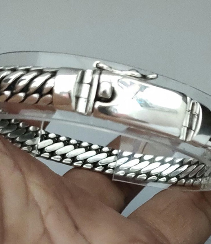 999 silver chain, woven snake bracelet, handmade jewelry, Custom engraving
