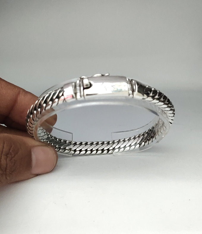 999 silver chain, woven snake bracelet, handmade jewelry, Custom engraving