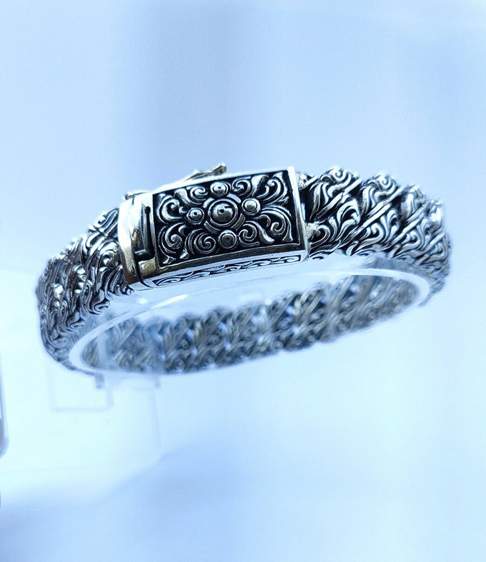 Men's Silver Bracelet, Curb silver link, Handmade jewelry.