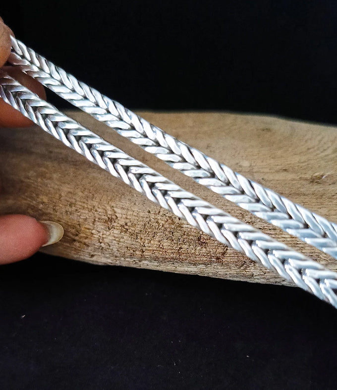 999 Silver Foxtail Chain Necklace - Handmade Bali Jewelry