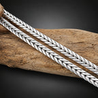 Handcrafted Men's 6mm 999 Pure Silver Foxtail Chain Necklace