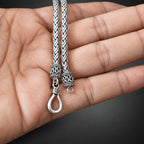 Handcrafted Men's 3mm 999 Pure Silver Foxtail Chain Necklace