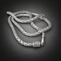 Handcrafted Men's 3mm 999 Pure Silver Foxtail Chain Necklace