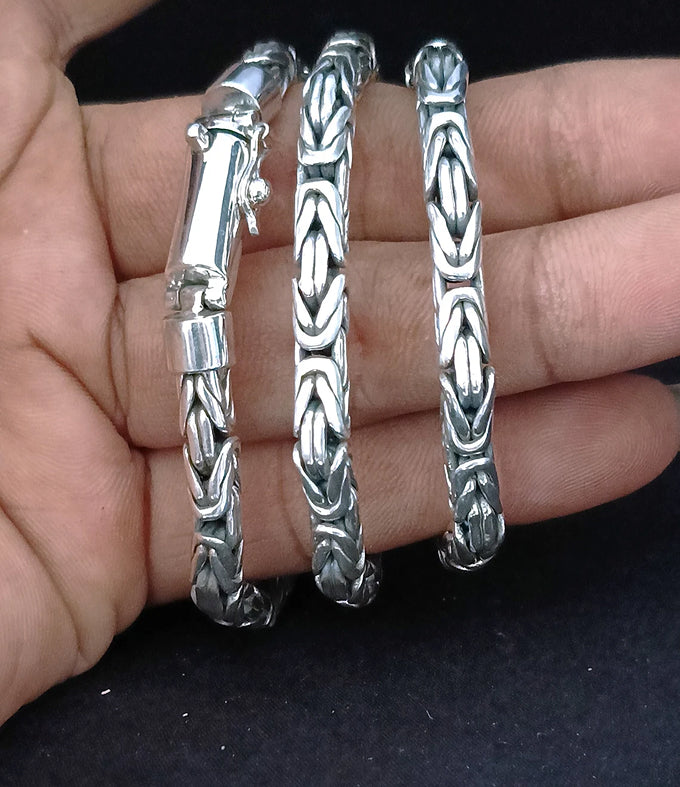 999 silver chain, Chunky silver necklace, handmade jewelry.