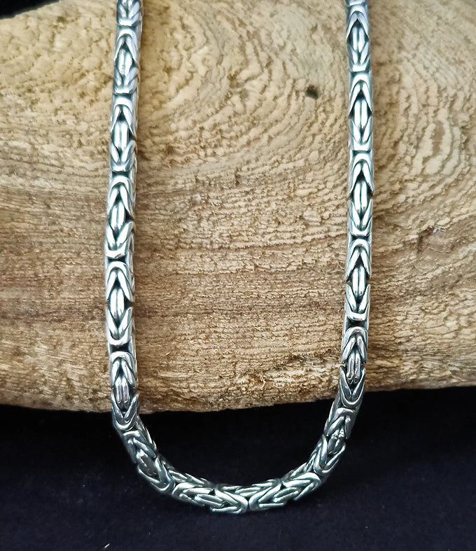 999 silver chain, Chunky silver necklace, handmade jewelry.