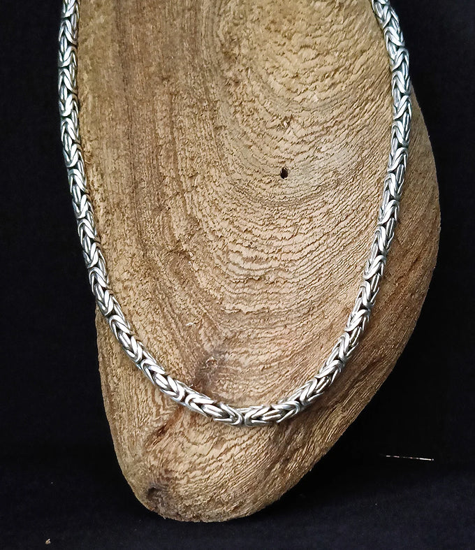 999 silver chain, Chunky silver necklace, handmade jewelry.