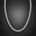 Men’s 999 Fine Silver Byzantine Chain Necklace, 6mm Handmade