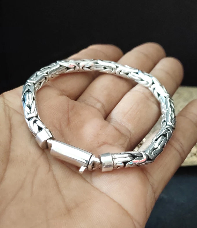 999 silver chain, Chunky silver necklace, handmade jewelry.