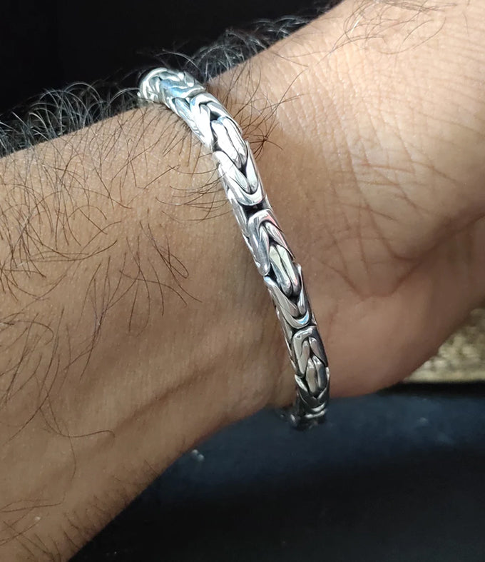 999 silver chain, Chunky silver necklace, handmade jewelry.