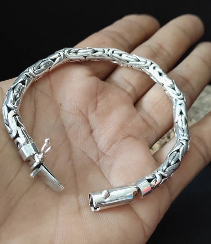 999 silver chain, Chunky silver necklace, handmade jewelry.