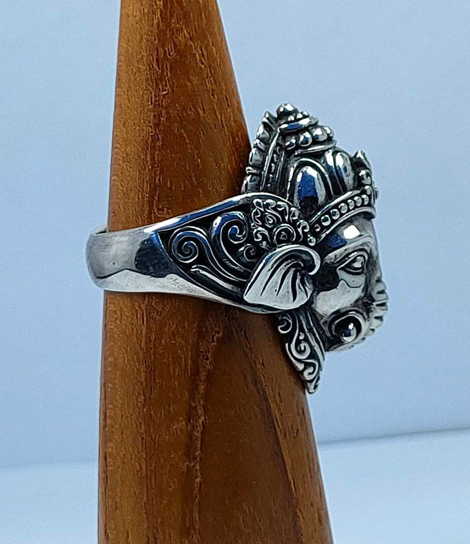 Ganesha Ring silver, Elephant Ring, Handmade jewelry.