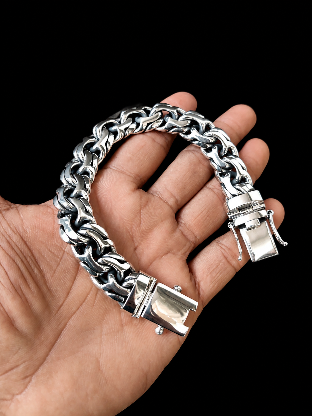 Bismarck silver Chain, Men's silver bracelet, Bismarck silver Bracelet.