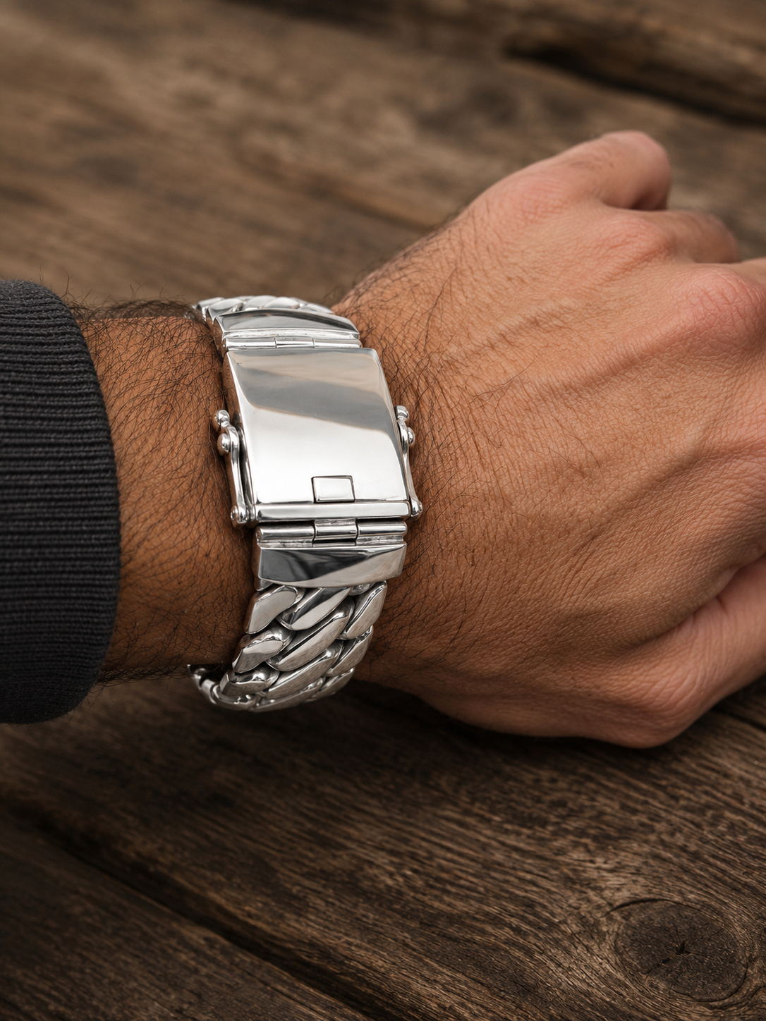 999 silver chain, Woven Snake Bracelet, Men's Bracelet, Custom engraving (Salinan)