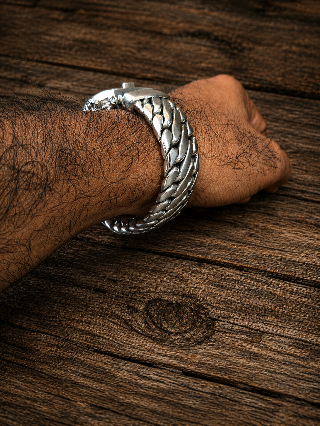999 silver chain, Woven Snake Bracelet, Men's Bracelet, Custom engraving (Salinan)