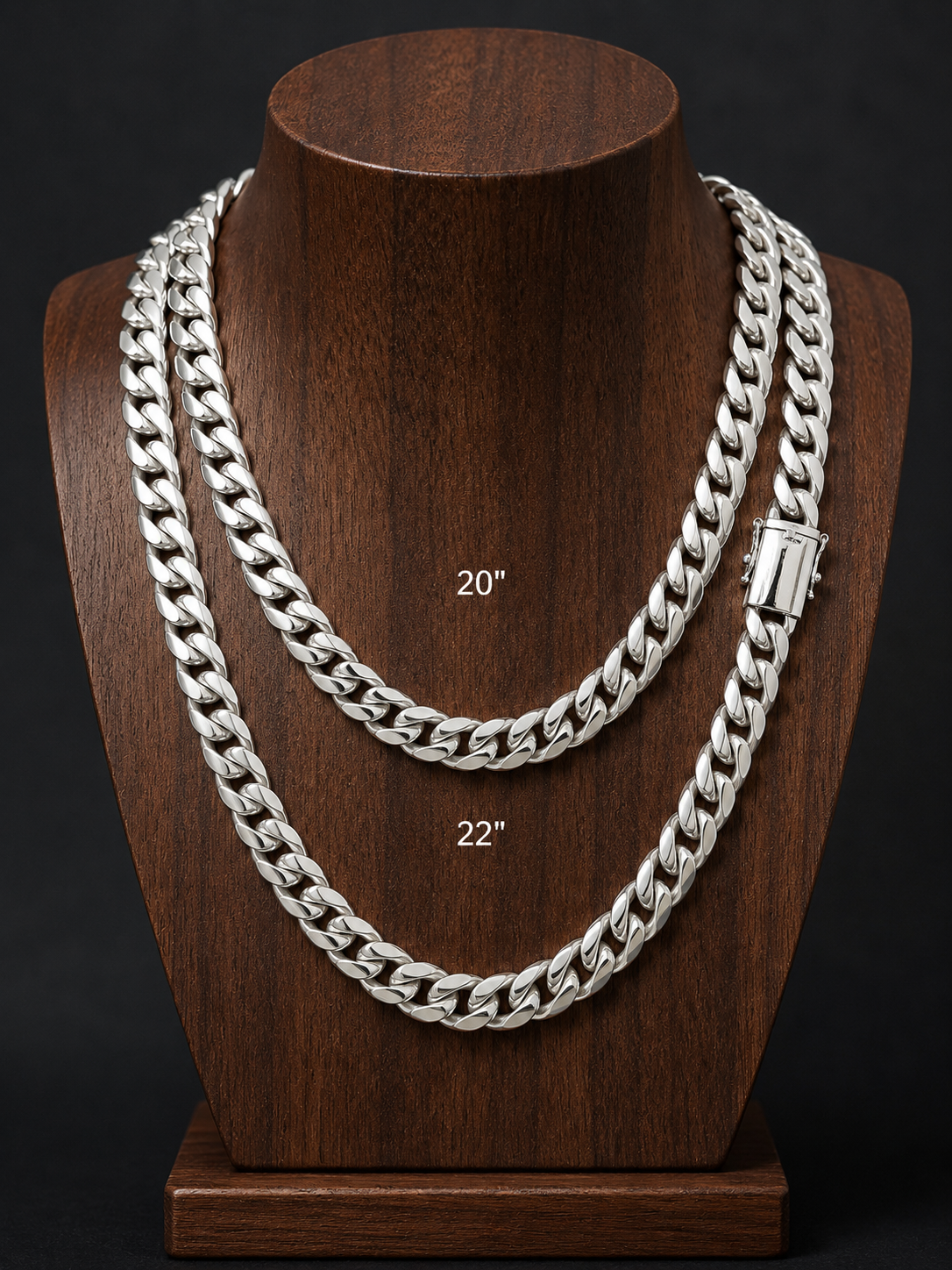 12 mm Men's 999 Pure Silver Curb Chain Necklace - Bali Handmade