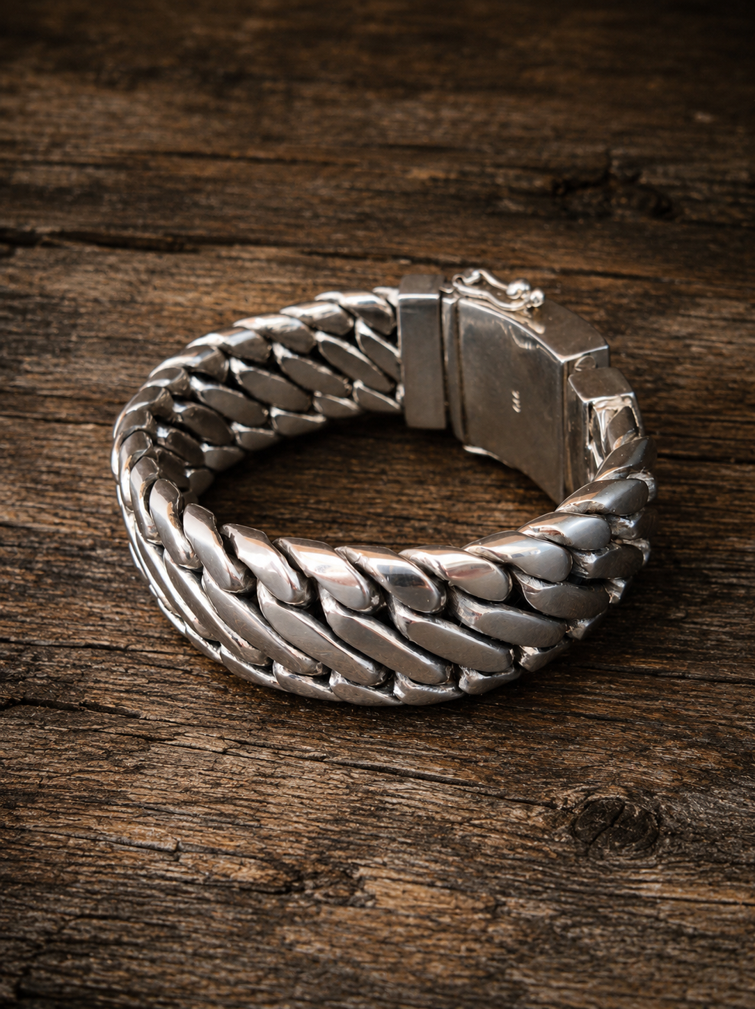 999 silver chain, Woven Snake Bracelet, Men's Bracelet, Custom engraving (Salinan)